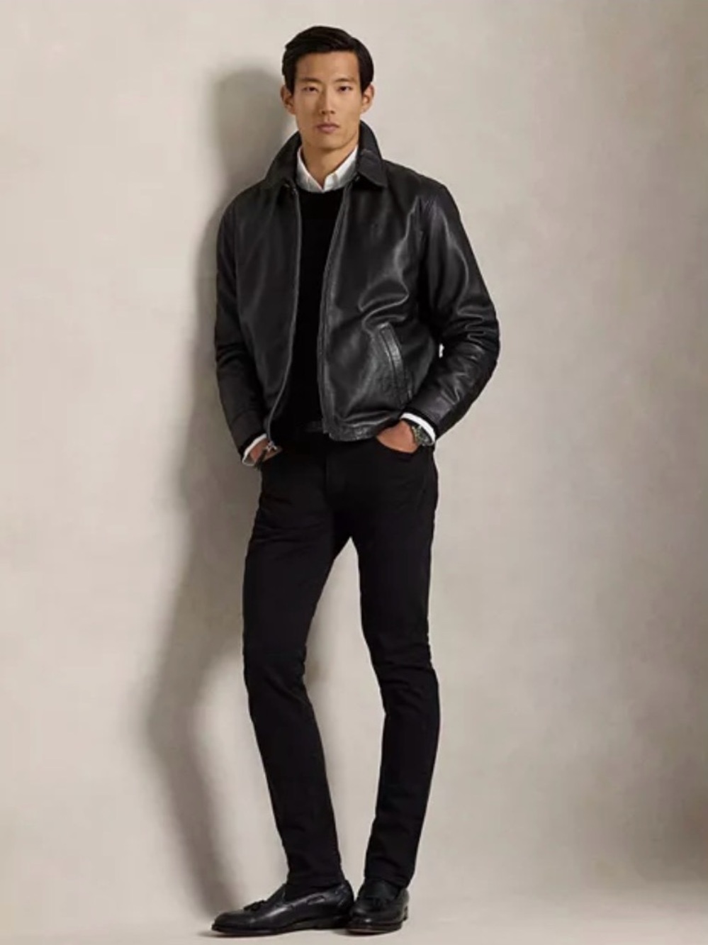 VTG Polo Ralph Lauren Black Lambskin Leather Jacket Sz XL Mens
(Oct A-1)